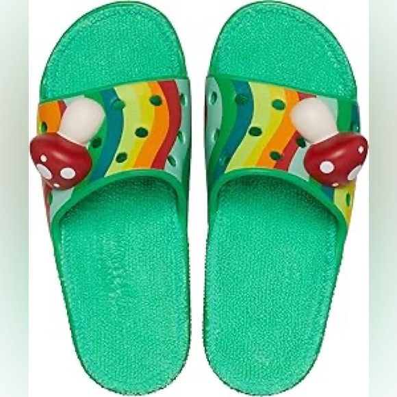🍄CROCS ZEN GARDEN CLASSIC TERRY CLOTH SLIDES 8 10 - Picture 2 of 10